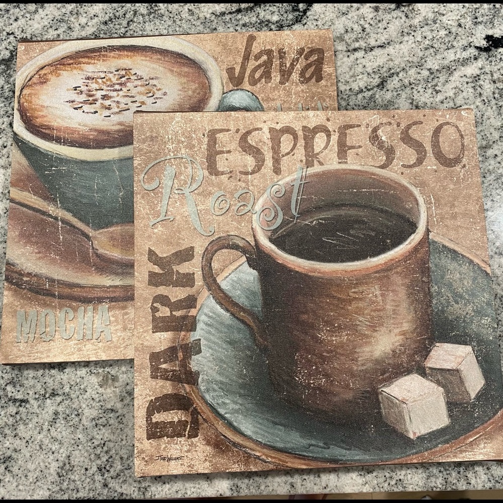 ☕️ 2 Canvas Wall Decor ☕️
